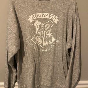 Harry Potter Grey Hogwarts Crewneck Sweatshirt